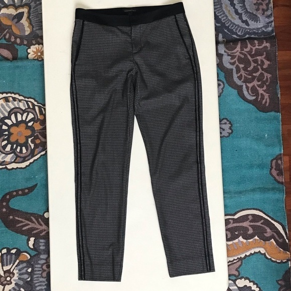 Banana Republic Black and Gray Jacquard Slim Pants, Size 2 🔴CLEARANCE🔴 - Picture 2 of 4